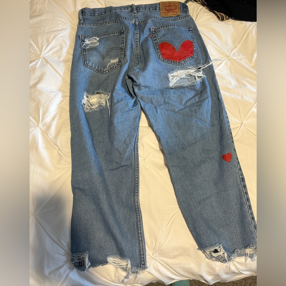 Custom Red Pocket Vintage 550 Levis